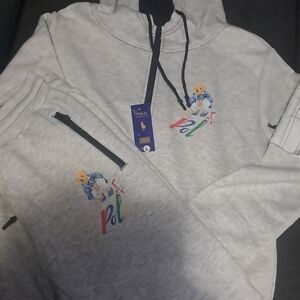 Polo by Ralph Lauren Gray Sweater with Bear Logo